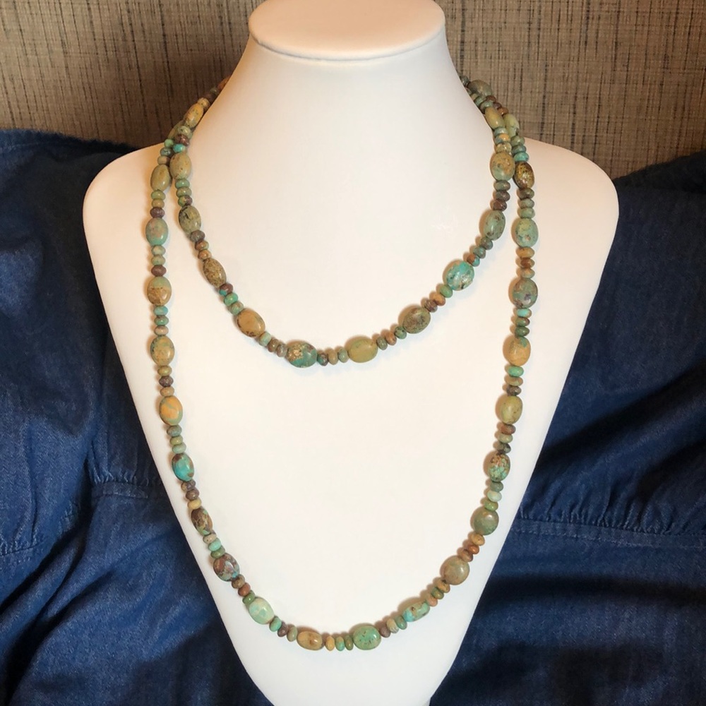NWOT Infinity Turquoise strand necklace